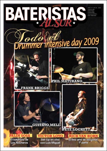 On the cover of Argentina's premier drum publication